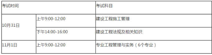河北2020二建考試時間 河北2020二建考試時間