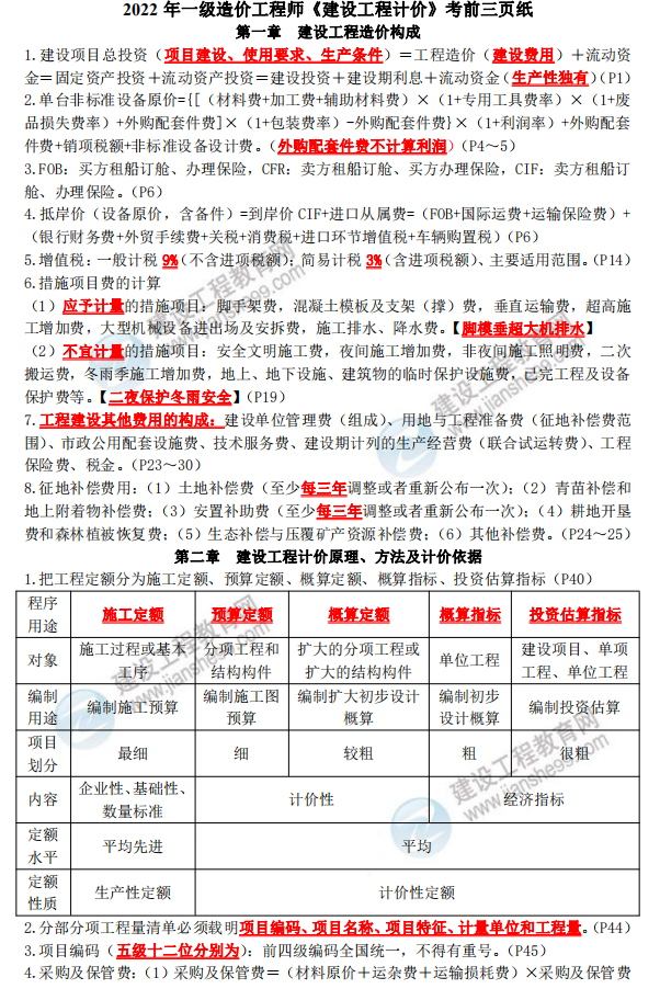 一造考前三頁紙 一造考前三頁紙